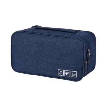 Imagem de Bolsa Organizadora De Roupas Íntimas Portátil Para Viagem, Com Zíper, 