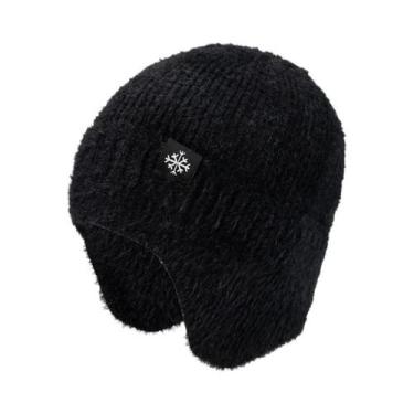 Imagem de Gorro Feminino De Inverno Com Abas Para as Orelhas Em Pelúcia Sintétic