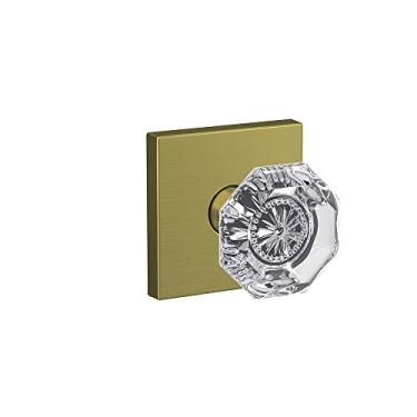 Imagem de Schlage Maçaneta de vidro sem torneamento personalizada FC172 ALX 608 COL Alexandria com acabamento Collins, bronze acetinado