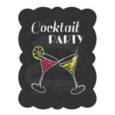 Imagem de Placa Decorativa Cocktail Party Urban Preto