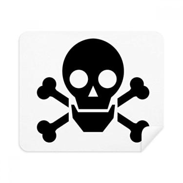 Imagem de Dangerous Checal Frightful Circle Symbol Pano de limpeza Limpador de tela 2 peças Tecido de camurça