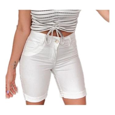 Imagem de Bermuda Feminina Meia Coxa Plus Size Com Muito Elastano