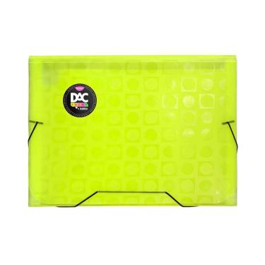 Imagem de Pasta Sanfonada Dac A4 Bubble Neon Amarelo com 12 Divisórias 23x33,2cm