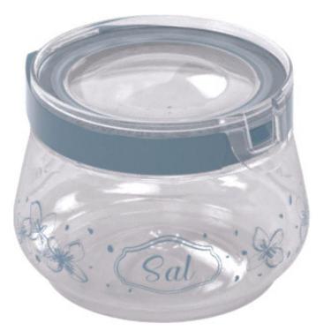 Imagem de Pote hermético Flip para sal 700ml azul Plasutil ref.13548