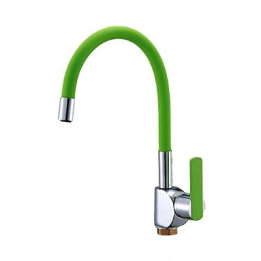 Imagem de Batata torneira pia de cozinha estilo flexível sílica gel nariz qualquer direção misturador de água fria e quente para cozinha, p58238,11, china