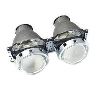 Imagem de Carhar Lente de projetor de farol de LED Xenon Q5 H7 de 7,6 cm para lentes de luz de estilo de carro