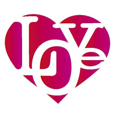 Imagem de Stencil de Plástico para Pintura OPA 10 x 10 cm - 1309 Love