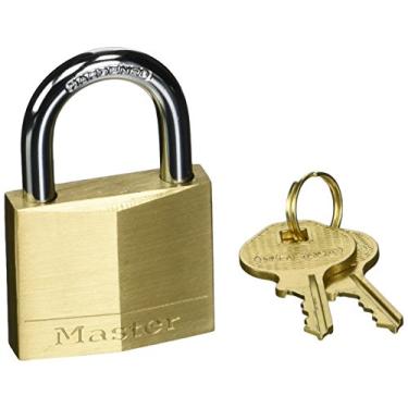 Imagem de Master Lock 140D Cadeado de latão sólido com chave diferente