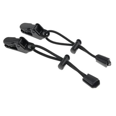 Imagem de LoveinDIY 2 peças de suporte para bengala de caminhada, vara de caminhada, fivelas de fixação, corda elástica, clipe elástico