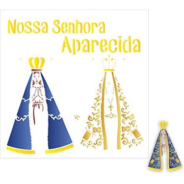 Imagem de Stencil de Acetato para Pintura OPA Simples 30,5 x 30,5 cm - 2204 Religião Nsa. Sra. Aparecida