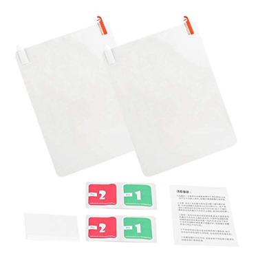 Imagem de Suuonee Película de espelho retrovisor à prova de chuva, 2 peças 150 x 200 mm retangular transparente para espelho retrovisor de carro película protetora antiembaçamento à prova d'água