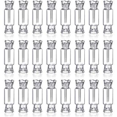 Imagem de KINMAD 24 tubos de brilho labial portáteis vazio em forma de doce, 8 ml, reutilizáveis, material plástico, para cosméticos caseiros e presentes