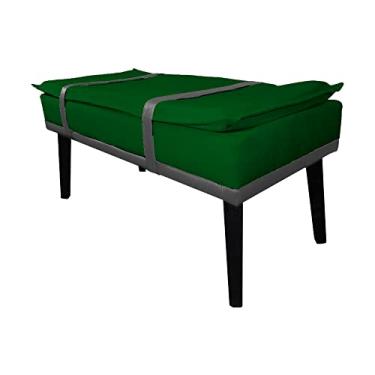 Imagem de Puff Decorativo com Cinto Cinza Suede Cores - DS Estofados