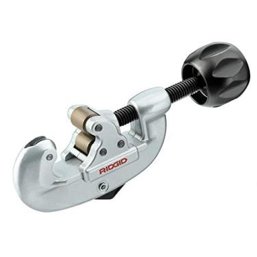 Imagem de RIDGID 32935 Modelo 20 Tubo de alimentação de parafuso e cortador de conduíte com roda resistente para tubo de aço de cobre, alumínio, latão e parede fina de 5/20.3 cm a 2-1/20.3 cm com botão X-Cel,