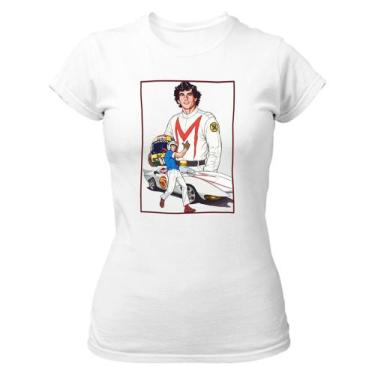 Imagem de Camiseta Baby Look Divertida Ayrton Senna Speed Racer - Alearts