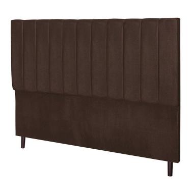 Imagem de Cabeceira Leblon Para Cama Box King 195 Cm Suede Marrom