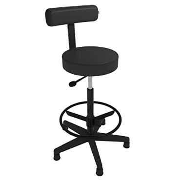 Imagem de Cadeira Giratória Encosto Tira Mocho Ecoflex Couro Preto