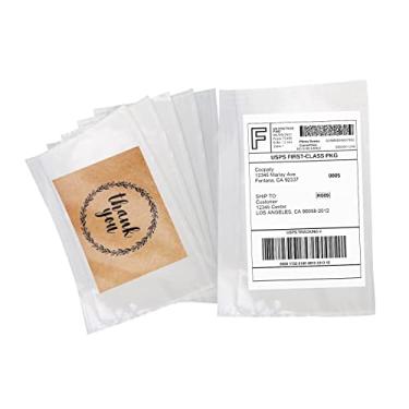 Imagem de Envelopes de lista de embalagem autoadesivos transparentes, envelopes de etiqueta/etiquetas de envio para sacos de correio 19 x 14 cm - 100 pacotes