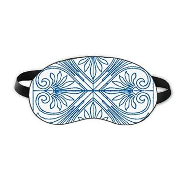 Imagem de Talavera Style Blue Decorative Pattern Sleep Eye Shield Soft Night Blinfold Shade Cover