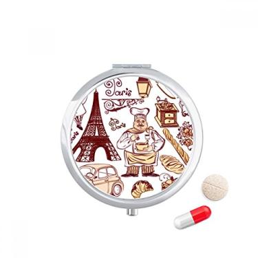 Imagem de Panela de alimentos França Torre Eiffel Caixa de armazenamento de remédios Dispensador de alimentos