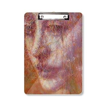 Imagem de Lenço vermelho XJJ pintura a óleo prancheta pasta, bloco de escrita placa de suporte A4