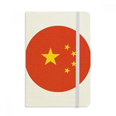 Imagem de Caderno com símbolo asiático da bandeira nacional da China em tecido capa dura diário clássico A5