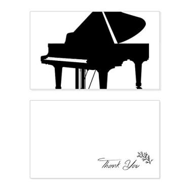 Imagem de Piano com estampa de instrumento de música clássica, cartão de agradecimento, aniversário, saudações, casamento, agradecimento