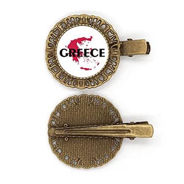 Imagem de Mapa europeu grego mito Art Deco presente moderno grampo de cabelo prendedor de cabelo