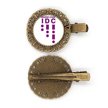 Imagem de Broche de cabelo Morse Code Care Representação de linha de pontos Presilha de cabelo