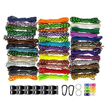 Imagem de West Coast Paracord – 550 Paracord Tipo III Combo Kits – Kits de corda de pulseiras de sobrevivência – Corda de paraquedas para artesanato, pulseiras de sobrevivência, atividades ao ar livre – Presente criativo para todas as idades