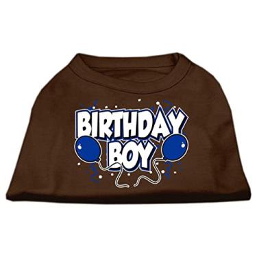 Imagem de Mirage Pet Products Camisetas estampadas Birthday Boy de 45,7 cm, 2GG, marrom