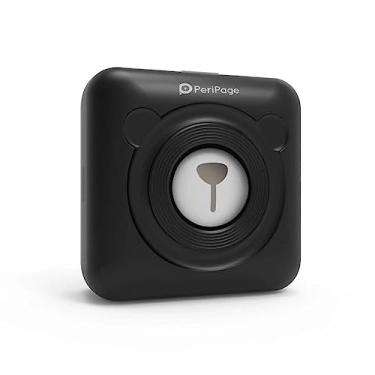 Imagem de Mini impressora fotográfica portátil para impressora de bolsa térmica móvel para smartphone impressora instantânea para receptor de peripage Bluetooth sem impressora adesiva sem fio (preto)
