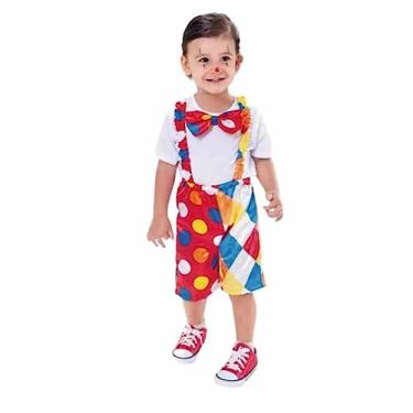 Imagem de Fantasia Infantil De Palhaço Palhacinho Tema Circo Festa (G)