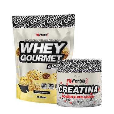 Imagem de Kit Whey Protein Gourmet Refil 907g + Creatina Power Explosion 300g - FN Forbis Nutrition (Mousse de Maracujá)