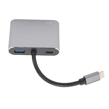Imagem de Hub 4 Em 1, Interface de Exibição 4K HD, Dock Station para Laptop Com Várias Portas, Transmissão Estável, Plug and Play, Totalmente Funcional para Equipamentos, PC, TV Com Tipo C