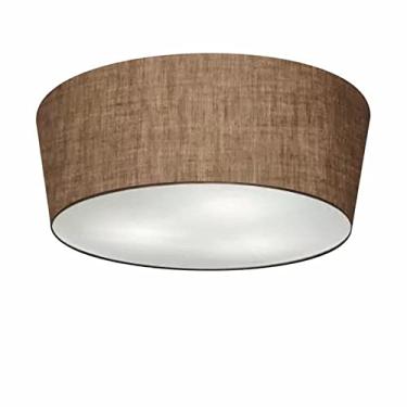 Imagem de Plafon Sobrepor Cone Cúpula Tecido 15/50x40 cm, Vivare Iluminação, Plafon3004 LC, Café, Médio