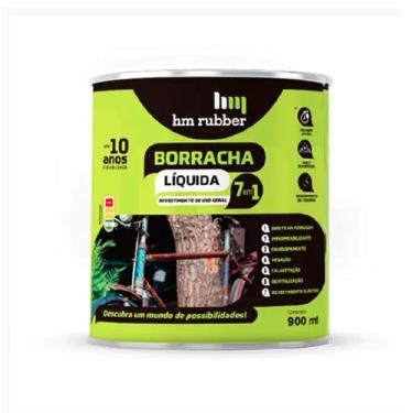 Imagem de Borracha Líquida Preto Hm Rubber 900ml Lata Direto Na Ferrugem