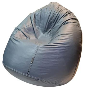 Imagem de Puff para Sala Quarto Gamer Escritório Eventos Áreas de Recreação Empresas Escolas Formato Gota Receba Pronto p/Uso com Enchimento Cor: Cinza Asfalto