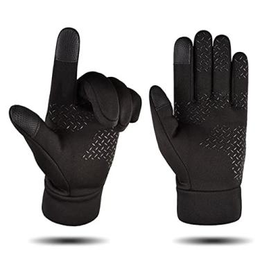 Imagem de Luvas de Inverno, Tela de Toque de Tecido de Neoprene à Prova d'água Luvas Quentes de Inverno para Clima Frio para Homens (L)