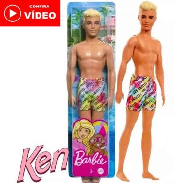 Imagem de Barbie Boneco Articulado Ken - 30 Cm - Bermuda De Praia - Mattel Hbv04