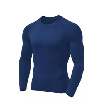 Imagem de Camisas Camiseta Proteção Uv 50+ Segunda Pele Térmica (GG, AZUL MARINHO)