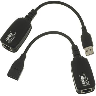 Imagem de Cabo Extensor Usb A Macho Para Usb A Femea Via Rj45 50m