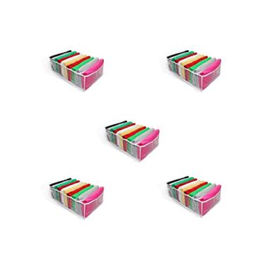 Imagem de Kit 5 Colmeias Organizadoras de Camisetas Colmeia M (40x25x10) para Guarda Roupa Gavetas - Casa e Ordem