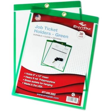 Imagem de Suportes para bilhetes de trabalho – Pacote com 30, Verde