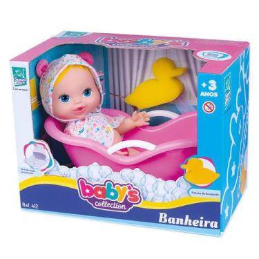 Imagem de Boneca Bebê Banheira C/ Acessórios 412 - Super Toys - Supertoys