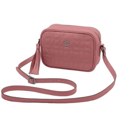 Imagem de Mariart Gardênia Bolsa Transversal Feminina de Couro Bovino Legítimo c/Matelassê (Blush)