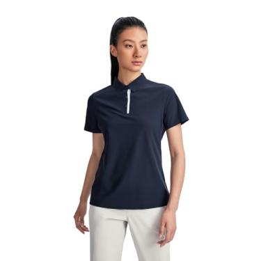 Imagem de KAILAS Camisa polo feminina de manga curta com proteção solar FPS 50+ UV em ajuste clássico, Azul, PP