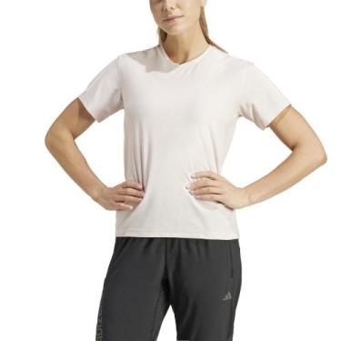 Imagem de Camiseta Adidas Own The Run Feminina Cor: Bege - Tamanho: M