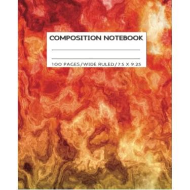 Imagem de Caderno de composição pautado largo: mármore|cadernos de composição fofos para meninas adolescentes