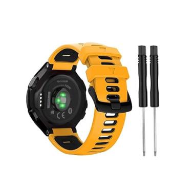 Imagem de Pulseira compatível com Garmin Forerunner 735XT/220/230/235/235 Lite/620/630, pulseira de silicone macio de substituição para smartwatch Garmin Approach S20 S5 S6, pulseira esportiva ajustável